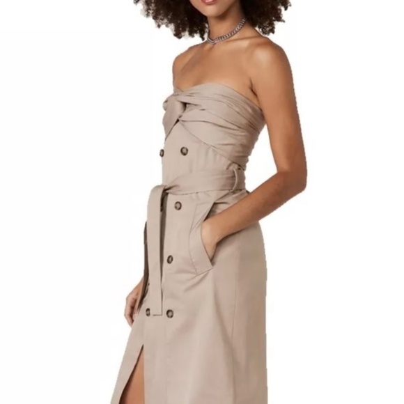 Rohk Cotton Twist Front Trench Dress size US6-8 - Picture 1 of 16